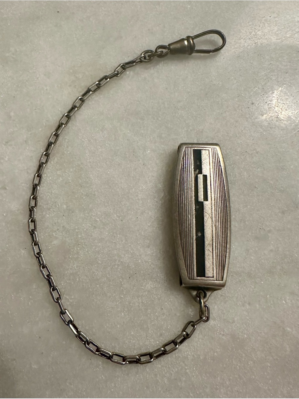 VTG Hickok Beltogram sterling silver 925  art deco watch chain